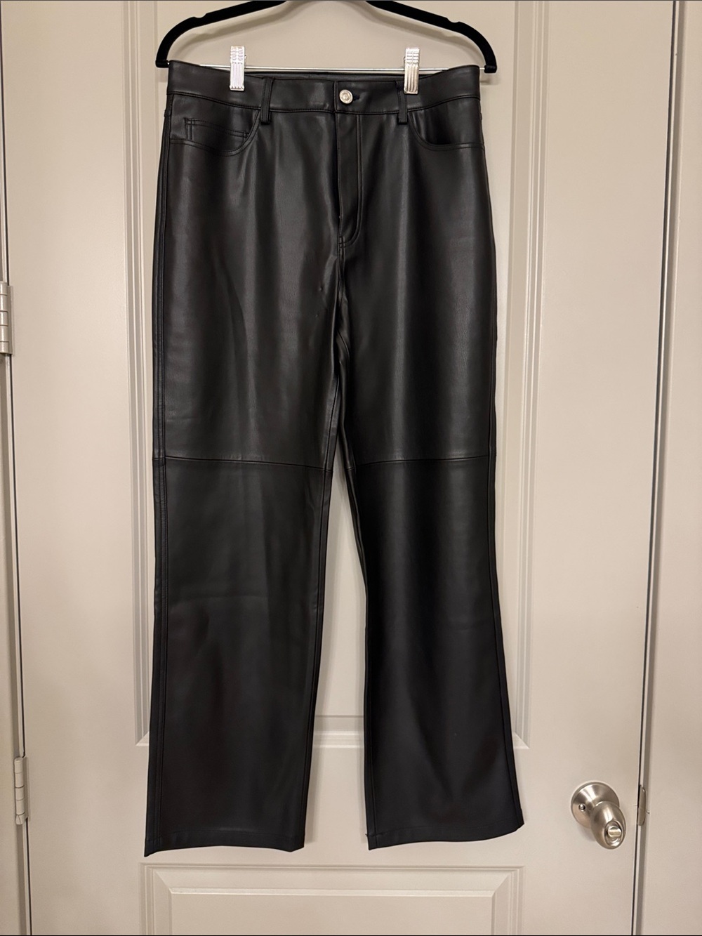 Mango Black Faux Leather Trouser